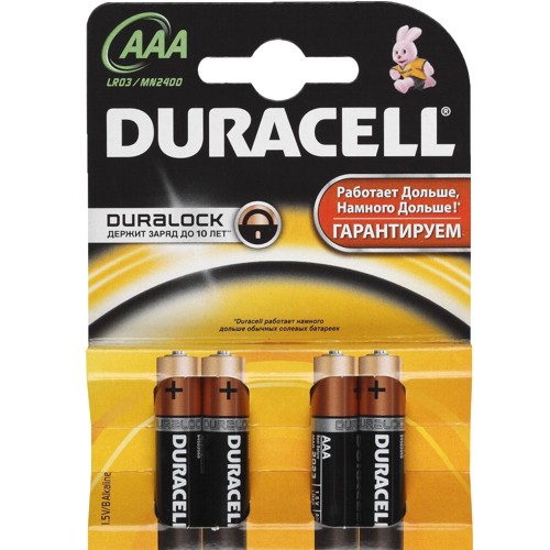 Элемент питания Duracell LR03-4BL Basic